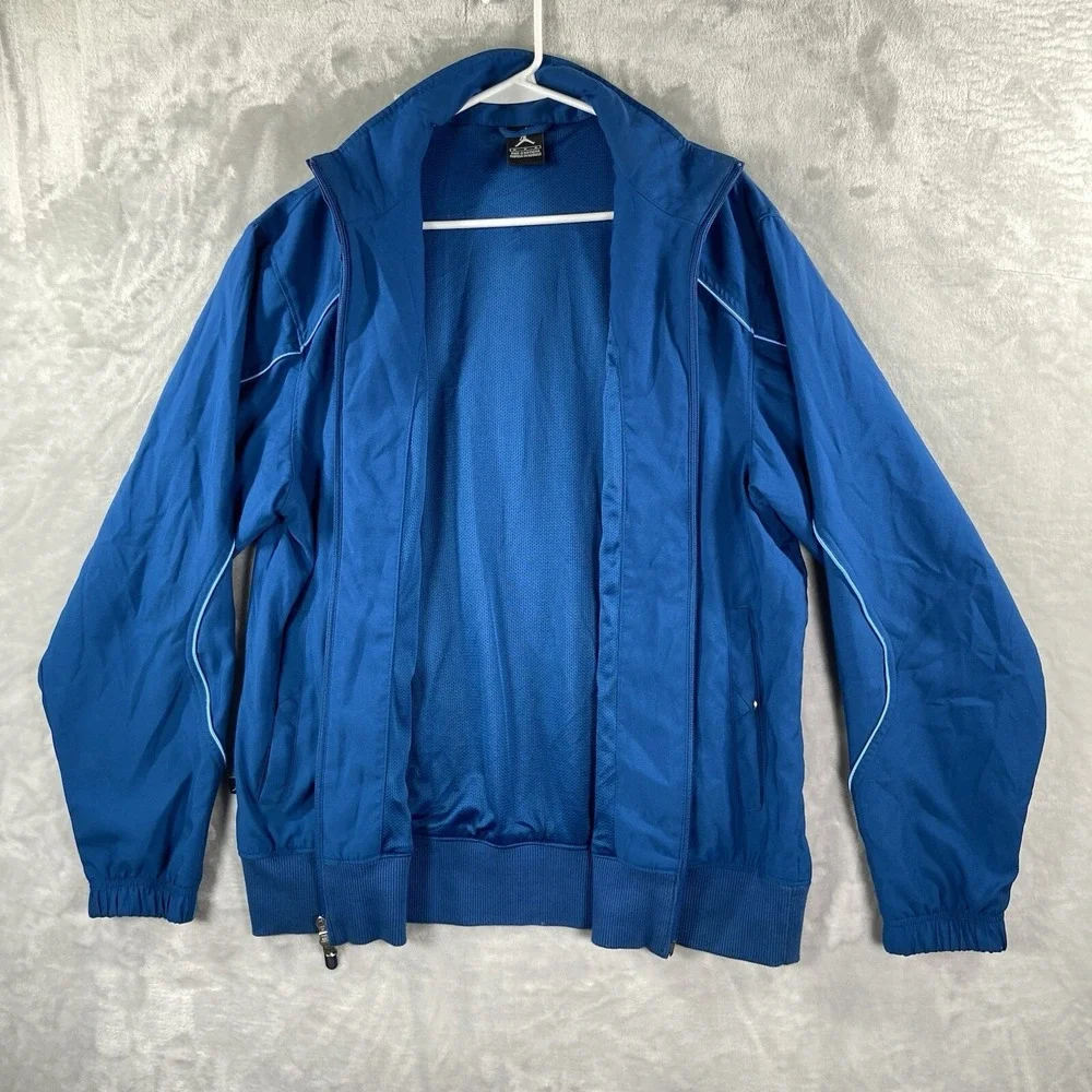 Air Jordan Jacket Mens Medium Mesh Lined Windbreaker Full Zip Activewear Blue